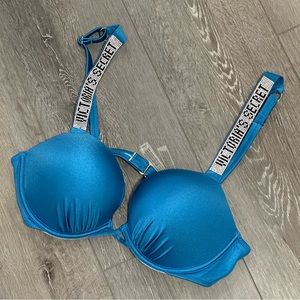 Victoria's Secret Very Sexy Push-Up/Bombshell Shine Strap Rhinestone Bra